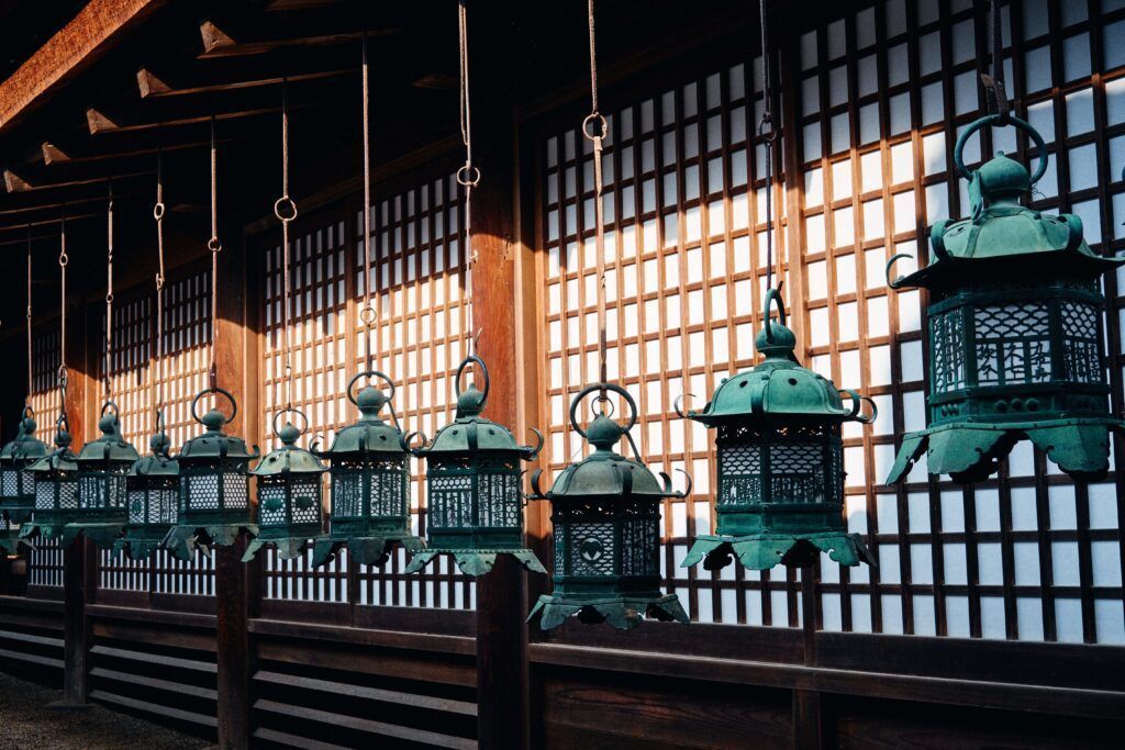 Kasuga Grand Shrine under the sunlight during the daytime in Japan