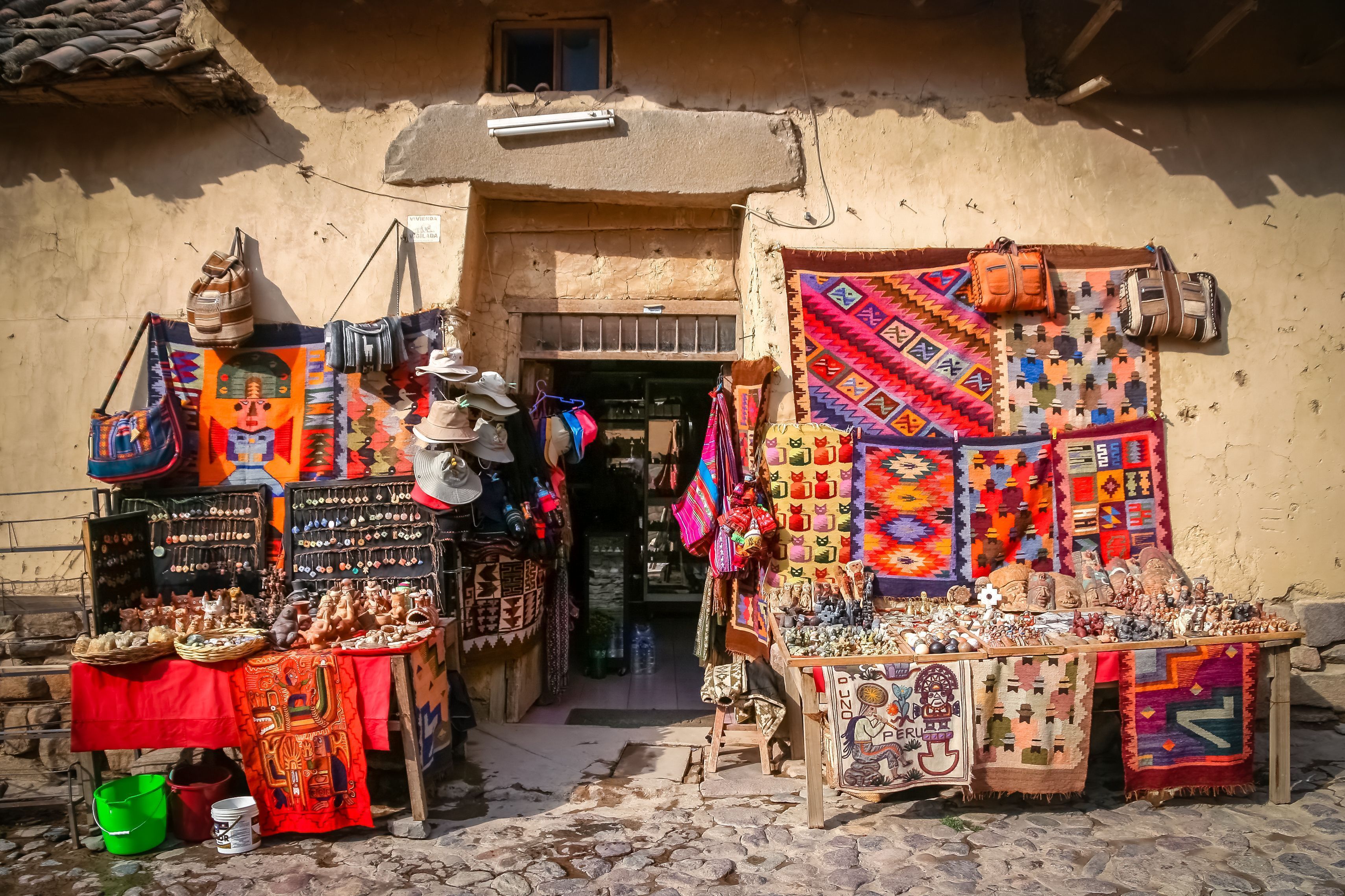 Souvenir shop in Peru